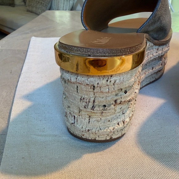 CHLOE Camille Wedge Slide Sandal in Dark Griege / Taupe sz US 7 / IT 37 RARE! - Picture 8 of 13